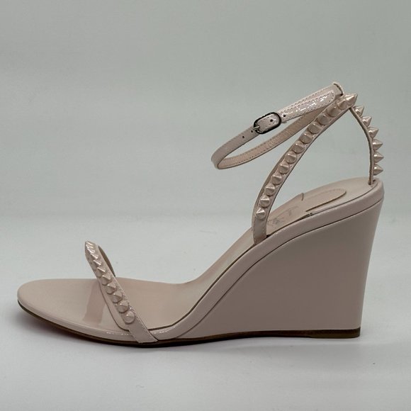 Christian Louboutin Shoes - Christian Louboutin SO ME WEDGE Spiked Stud Ankle Strap Sandal Heels Shoes